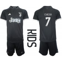 Echipament fotbal Juventus Federico Chiesa #7 Tricou Treilea 2023-24 pentru copii maneca scurta (+ Pantaloni scurti)
